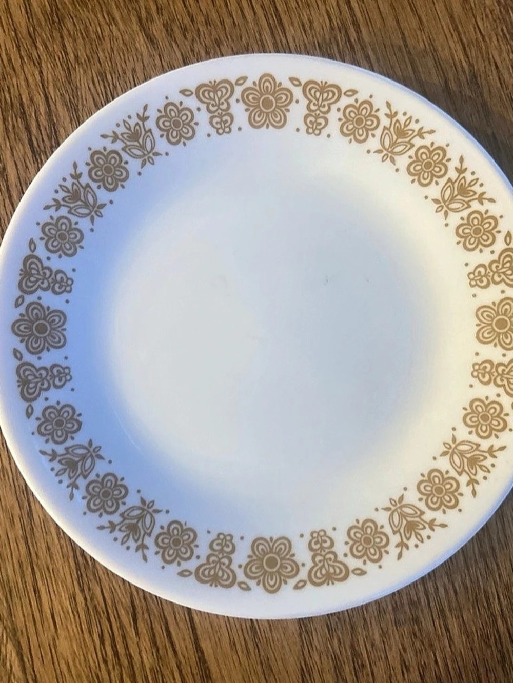 Corelle Butterfly Gold Bread and Butter Plate Plates White & Brown